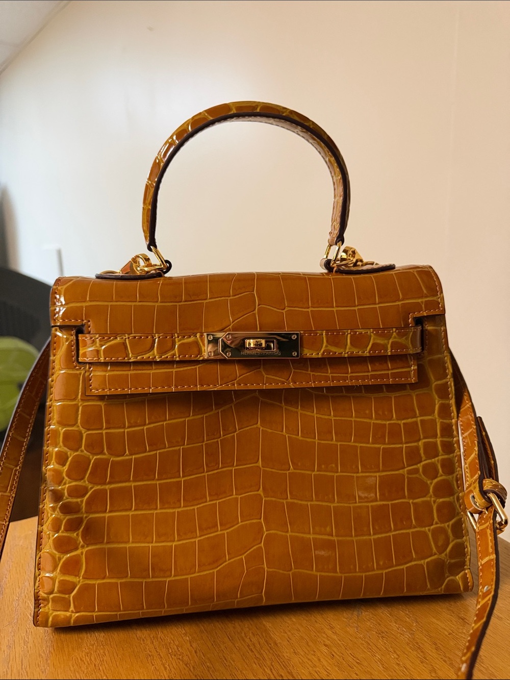 Shiny crocodile 28 cm H kelly style 28 cm